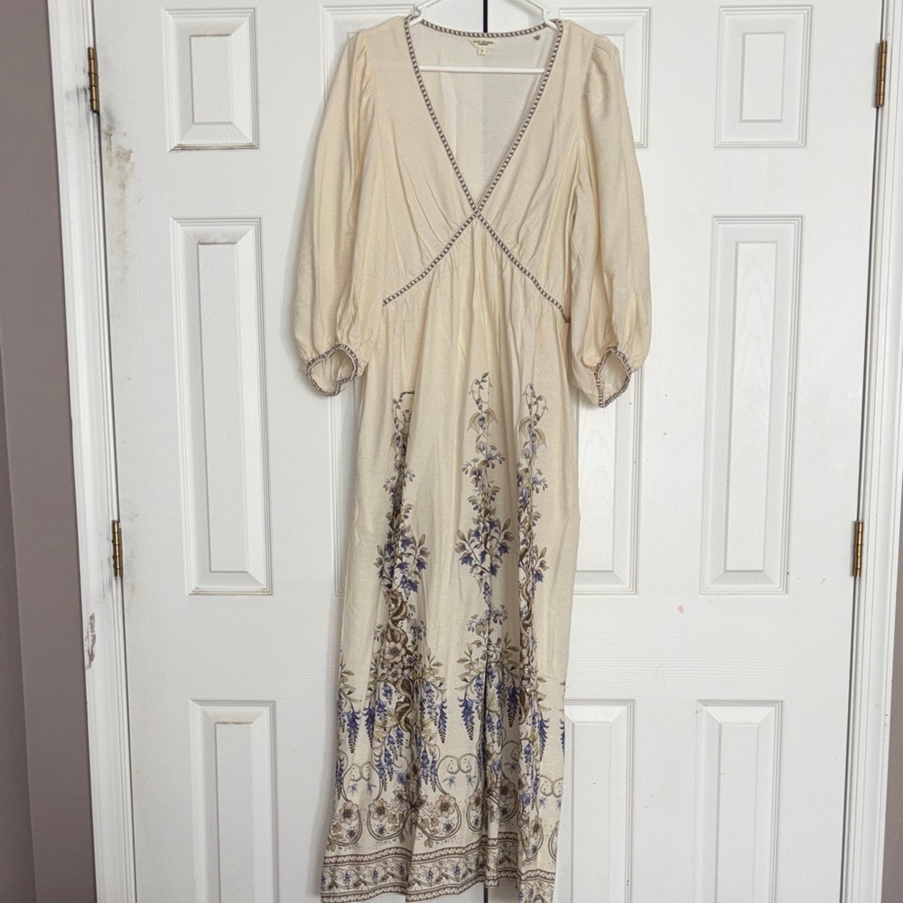 Max Studio Cream and Lavender Floral Dress - Picture 2 of 5